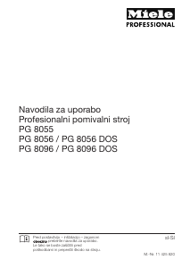 Priročnik Miele PG 8057 TD Pomivalni stroj