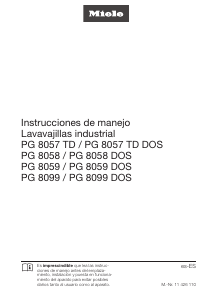 Manual de uso Miele PG 8057 TD Lavavajillas