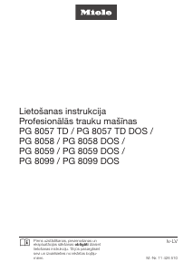 Rokasgrāmata Miele PG 8058 Trauku mašīna