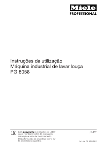 Manual Miele PG 8058 Máquina de lavar louça