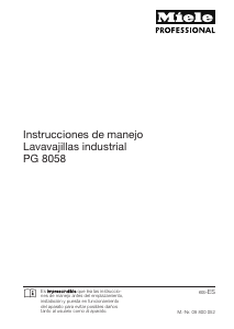 Manual de uso Miele PG 8058 Lavavajillas