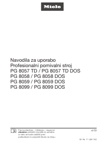 Priročnik Miele PG 8059 U Pomivalni stroj
