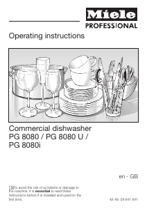 Manual Miele PG 8080 Dishwasher