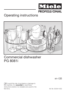 Manual Miele PG 8081 i Dishwasher