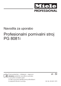 Priročnik Miele PG 8081 i Pomivalni stroj