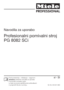 Priročnik Miele PG 8082 SCi XXL Pomivalni stroj