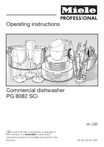 Manual Miele PG 8082 SCi XXL Dishwasher