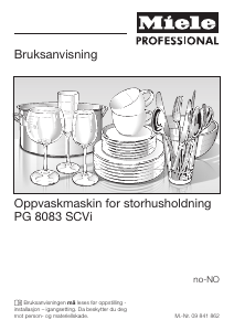 Bruksanvisning Miele PG 8083 SCVi Oppvaskmaskin