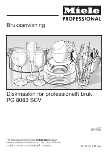 Bruksanvisning Miele PG 8083 SCVi Diskmaskin