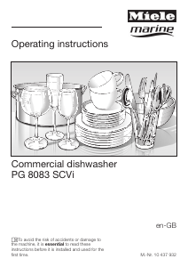 Manual Miele PG 8083 SCVi XXL Dishwasher
