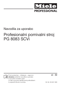 Priročnik Miele PG 8083 SCVi XXL Pomivalni stroj