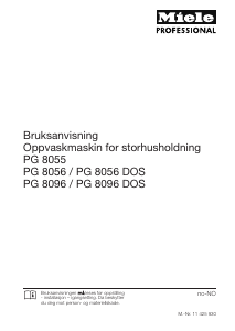 Bruksanvisning Miele PG 8096 Oppvaskmaskin