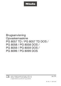 Brugsanvisning Miele PG 8099 U Opvaskemaskine