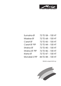 Bedienungsanleitung Metz Stratos-SF 72 TD 85 - 100 HT Fernseher