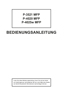 Bedienungsanleitung Triumph-Adler P-4025w MFP Multifunktionsdrucker