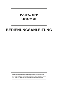 Bedienungsanleitung Triumph-Adler P-4026iw MFP Multifunktionsdrucker