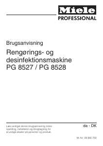 Brugsanvisning Miele PG 8527 EL AV Desinfektionsskab