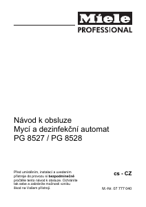 Manuál Miele PG 8527 MMK Skříňka na dezinfekci