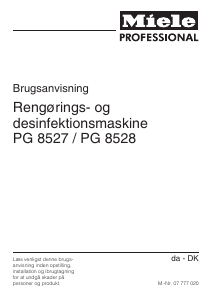Brugsanvisning Miele PG 8527 MMK Desinfektionsskab
