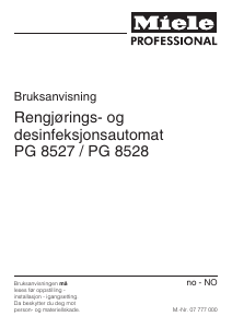 Bruksanvisning Miele PG 8528 Desinfeksjonsskap