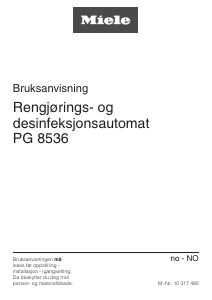 Bruksanvisning Miele PG 8536 AE SST AD Desinfeksjonsskap