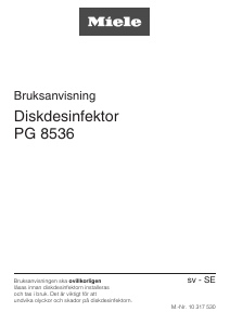 Bruksanvisning Miele PG 8536 AE SST AD Desinfektionsskåp