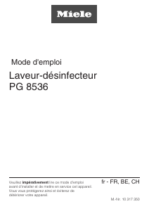 Mode d’emploi Miele PG 8536 AE SST AD Laveur-désinfecteur