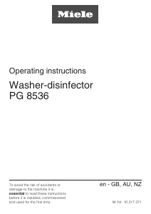 Handleiding Miele PG 8536 AE SST AD OXI/ORTH Desinfectiekast