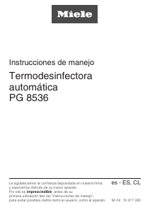 Manual de uso Miele PG 8536 AE SST AD OXI/ORTH Armario de desinfección