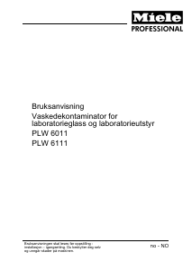 Bruksanvisning Miele PLW 6111 Desinfeksjonsskap