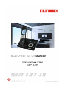 Bedienungsanleitung Telefunken TX 102 Schnurlose telefon
