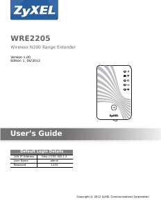 Handleiding ZyXEL WRE2205 Range extender