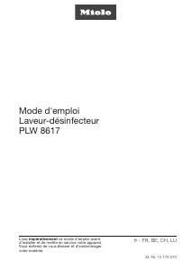 Mode d’emploi Miele PLW 8617 EL/S TH Laveur-désinfecteur
