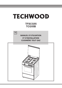 Mode d’emploi Techwood TCG55B Cuisinière