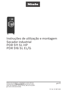 Manual Miele PDR 516 SL TOP Máquina de secar roupa