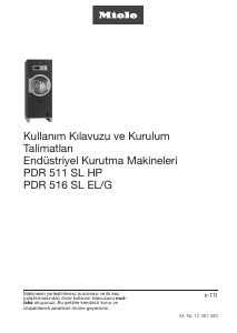 Kullanım kılavuzu Miele PDR 516 SL TOP Kurutma makinesi
