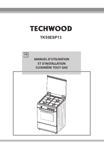 Mode d’emploi Techwood TK55ESP13 Cuisinière
