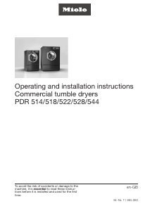 Manual Miele PDR 528 ROP Dryer
