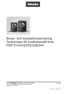 Bruksanvisning Miele PDR 544 Torktumlare