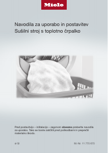 Priročnik Miele PDR 908 Sušilni stroj