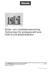 Bruksanvisning Miele PDR 914 HP Torktumlare