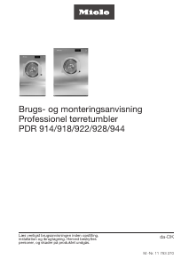 Brugsanvisning Miele PDR 914 HP Tørretumbler
