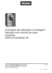 Manual Miele PDR 922 HP Máquina de secar roupa