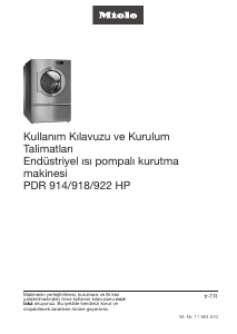 Kullanım kılavuzu Miele PDR 922 HP Kurutma makinesi