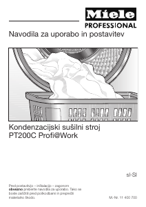 Priročnik Miele PT 200C LW Profi@Work Sušilni stroj