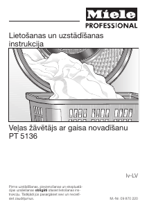 Rokasgrāmata Miele PT 5136 Veļas žāvētājs