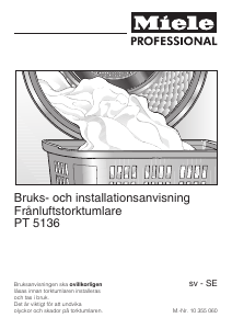 Bruksanvisning Miele PT 5136 Torktumlare