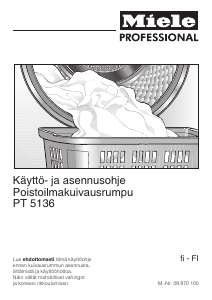 Käyttöohje Miele PT 5136 Kuivausrumpu