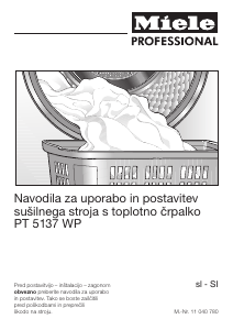 Priročnik Miele PT 5137 WP Sušilni stroj
