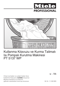 Kullanım kılavuzu Miele PT 5137 WP Kurutma makinesi